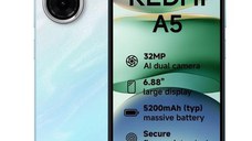 Telefon Mobil Xiaomi Redmi A5, Procesor Unisoc T7250 Octa-Core, IPS LCD Capacitive Touchscreen 6.88inch, 3GB RAM, 64GB Flash, Camera 32 MP, Wi-Fi, 4G, Dual SIM, Android (Albastru)