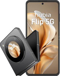 Telefon Mobil ZTE Nubia Flip, Procesor Qualcomm SM7450-AB Snapdragon 7 Gen 1 Octa-Core, OLED Touchscreen 6.9inch, 8GB RAM, 256GB Flash, Camera Duala 50+2MP, Wi-Fi, 5G, Dual Sim, Android (Negru) - 1