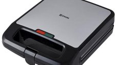 Zokura Sandwich Maker 2 in 1, 4 Felii, 1400 W (Negru/Argintiu)