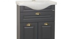 Baza frontala MDF cu Lavoar seria 172, 65 cm, Antracit