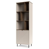 Biblioteca deschisa EVO, 1 usa, casmir + stejar castello, 63,4x40x194,6 cm - 1