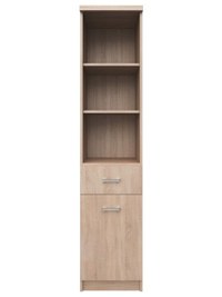 Biblioteca deschisa TOP MIX, 1 usa, 1 sertar, stejar sonoma, 40x33x183 cm - 1