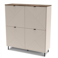 Biblioteca EVO, 4 usi, casmir + stejar castello, 123,4x40x135,2 cm - 1