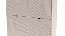 Biblioteca EVO, 4 usi, casmir + stejar castello, 123,4x40x135,2 cm