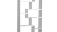 Biblioteca KUTTAP, alb, 90x22x182 cm - Solutia perfecta pentru un spatiu ordonat