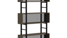 Biblioteca moderna STILL, nuc, dimensiuni 90x25x160 cm