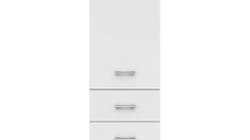 Biblioteca TOP MIX, 2 usi, 1 sertar, alb, 40x33x183 cm