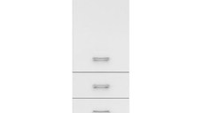 Biblioteca TOP MIX, 2 usi, 1 sertar, alb, 40x33x183 cm