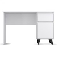 Birou BORG, 1 usa, 1 sertar, alb, 117x55x75,6 cm - 1