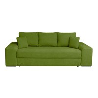 Canapea AMALIA II extensibila, 3 locuri, cu arcuri si lada depozitare, verde deschis, 252x105x78 cm - 1