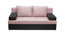 Canapea ANA extensibila, 3 locuri, cu lada depozitare, gri antracit + roz, 185x82x80 cm