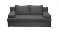 Canapea ANA extensibila, 3 locuri, cu lada depozitare, gri inchis, 185x82x80 cm