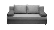 Canapea ANA extensibila, 3 locuri, cu lada depozitare, gri inchis + gri deschis, 185x82x80 cm