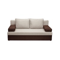 Canapea ANA extensibila, 3 locuri, cu lada depozitare, maro + bej, 185x82x80 cm - 1
