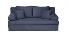 Canapea ANA LUX extensibila, 3 locuri, cu lada depozitare, albastru, 185x82x80 cm