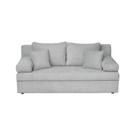 Canapea ANA LUX extensibila, 3 locuri, cu lada depozitare, gri, 185x82x80 cm - 1