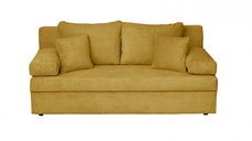 Canapea ANA LUX extensibila, 3 locuri, cu lada depozitare, mustar, 185x82x80 cm