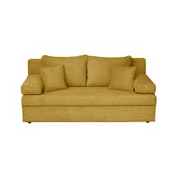 Canapea ANA LUX extensibila, 3 locuri, cu lada depozitare, mustar, 185x82x80 cm - 1
