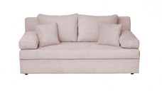 Canapea ANA LUX extensibila, 3 locuri, cu lada depozitare, roz pudra, 185x82x80 cm