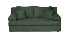 Canapea ANA LUX extensibila, 3 locuri, cu lada depozitare, verde smarald, 185x82x80 cm