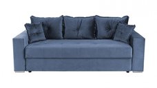 Canapea ARISSA extensibila, 3 locuri, cu arcuri, albastru, 235x110x77 cm