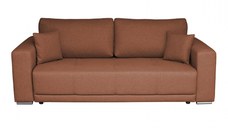 Canapea BERNA B extensibila, 3 locuri, cu arcuri si lada depozitare, caramiziu, 238x108x77 cm