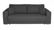 Canapea BERNA B extensibila, 3 locuri, cu arcuri si lada depozitare, gri inchis, 238x108x77 cm