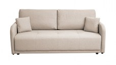 Canapea BERNA S extensibila, 3 locuri, cu arcuri si lada depozitare, bej, 210x110x90 cm