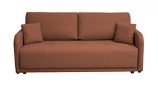 Canapea BERNA S extensibila, 3 locuri, cu arcuri si lada depozitare, caramiziu, 210x110x90 cm