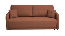 Canapea BERNA S extensibila, 3 locuri, cu arcuri si lada depozitare, caramiziu, 210x110x90 cm