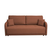 Canapea BERNA S extensibila, 3 locuri, cu arcuri si lada depozitare, caramiziu, 210x110x90 cm - 1