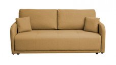 Canapea BERNA S extensibila, 3 locuri, cu arcuri si lada depozitare, galben, 210x110x93 cm