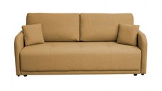 Canapea BERNA S extensibila, 3 locuri, cu arcuri si lada depozitare, galben, 210x110x93 cm