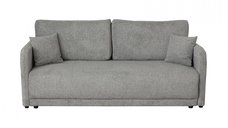 Canapea BERNA S extensibila, 3 locuri, cu arcuri si lada depozitare, gri deschis, 210x110x93 cm