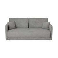 Canapea BERNA S extensibila, 3 locuri, cu arcuri si lada depozitare, gri deschis, 210x110x93 cm - 1
