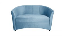 Canapea CAFENEA fixa, 2 locuri, albastru deschis, 145x60x80 cm