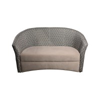 Canapea CAFENEA PRINT fixa, 2 locuri, bej + print mozaic, 140x65x78 cm - 1