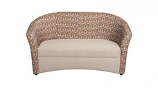Canapea CAFENEA PRINT fixa, 2 locuri, bej + stofa print Net 2, 140x65x78 cm