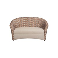 Canapea CAFENEA PRINT fixa, 2 locuri, bej + stofa print Net 2, 140x65x78 cm - 1
