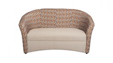 Canapea CAFENEA PRINT fixa, 2 locuri, bej + stofa print Net 2, 140x65x78 cm