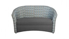 Canapea CAFENEA PRINT fixa, 2 locuri, gri inchis + Net 3, 140x65x78 cm