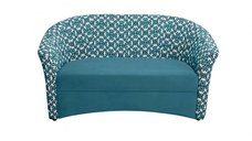 Canapea CAFENEA PRINT fixa, 2 locuri, turcoaz + MZT bleu, 140x65x78 cm