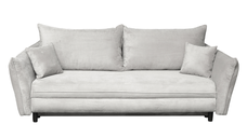 Canapea CAMILLE extensibila, 3 locuri, cu arcuri si lada depozitare, bej deschis, 238x115x95 cm