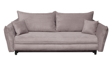 Canapea CAMILLE extensibila, 3 locuri, cu arcuri si lada depozitare, roz pudra, 238x115x95 cm