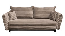 Canapea CAMILLE T extensibila, 3 locuri, cu arcuri si lada depozitare, maro, 238x115x95 cm