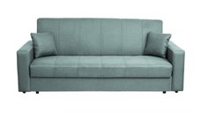 Canapea CORINNE II extensibila, 3 locuri, cu lada depozitare, gri verzui, 220x90x96 cm