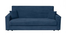 Canapea CORINNE LUX extensibila, 3 locuri, cu lada depozitare, albastru, 220x90x96 cm