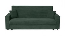 Canapea CORINNE LUX extensibila, 3 locuri, cu lada depozitare, verde smarald, 220x90x96 cm