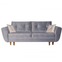 Canapea ELIZA extensibila, 3 locuri, cu arcuri, lada depozitare, gri, 240x110x90 cm - 1