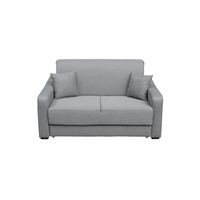 Canapea extensibila ASTI, 2 locuri, cu arcuri si lada depozitare, gri, 155x100x90 cm - 1